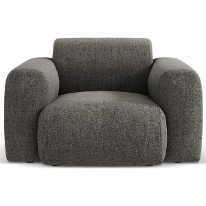 Fauteuil "Nolio" 2 zitplaatsen, Chenille, Grijs – 105x95x72cm Fauteuil "Nolio" 2 zitplaatsen, Chenille, Grijs – 105x95x72cm