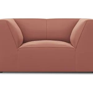 Fauteuil "Charles" Flueel, Roze – 120x92x69cm Fauteuil "Charles" Flueel, Roze – 120x92x69cm