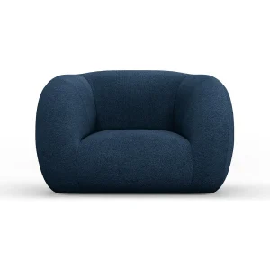 Fauteuil "Essen" Boucle, Donkerblauw – 130x95x86cm Fauteuil "Essen" Boucle, Donkerblauw – 130x95x86cm