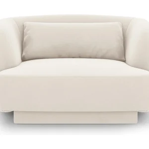 Fauteuil "Tulum" Flueel, Lichtbeige – 103x90x70cm Fauteuil "Tulum" Flueel, Lichtbeige – 103x90x70cm