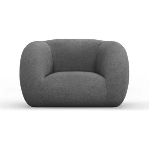Fauteuil "Essen" Boucle, Donkergrijs – 130x95x86cm Fauteuil "Essen" Boucle, Donkergrijs – 130x95x86cm