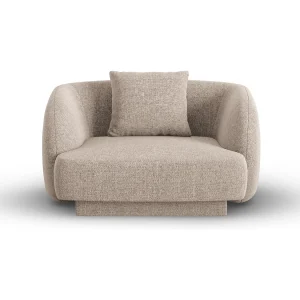 Fauteuil "Tulum" Chenille, Beige – 103x90x70cm Fauteuil "Tulum" Chenille, Beige – 103x90x70cm