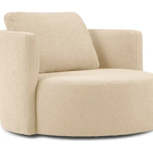 Draaistoel "Adam" Boucle, Beige – 92x92x75cm Draaistoel "Adam" Boucle, Beige – 92x92x75cm