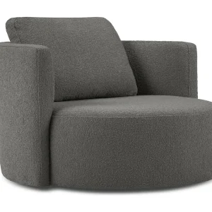 Draaistoel "Adam" Boucle, Donkergrijs – 92x92x75cm Draaistoel "Adam" Boucle, Donkergrijs – 92x92x75cm