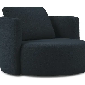 Draaistoel "Adam" Boucle, Donkerblauw – 92x92x75cm Draaistoel "Adam" Boucle, Donkerblauw – 92x92x75cm
