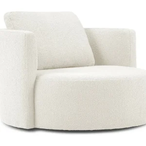 Draaistoel "Adam" Boucle, Wit – 92x92x75cm Draaistoel "Adam" Boucle, Wit – 92x92x75cm