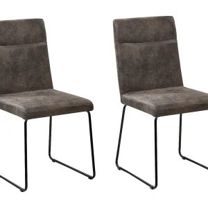 Set van 2 eetkamerstoelen NEVADA Donkergrijs Set van 2 eetkamerstoelen NEVADA Donkergrijs