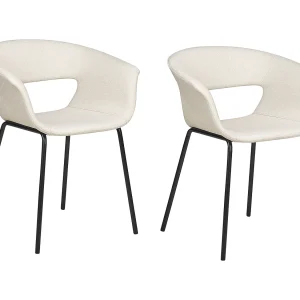 Set van 2 eetkamerstoelen ELMA Lichtbeige
