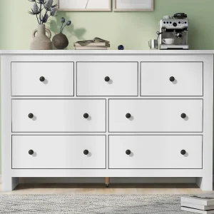 Dressoir met 7 lades – spaanplaat – Wit Dressoir met 7 lades – spaanplaat – Wit
