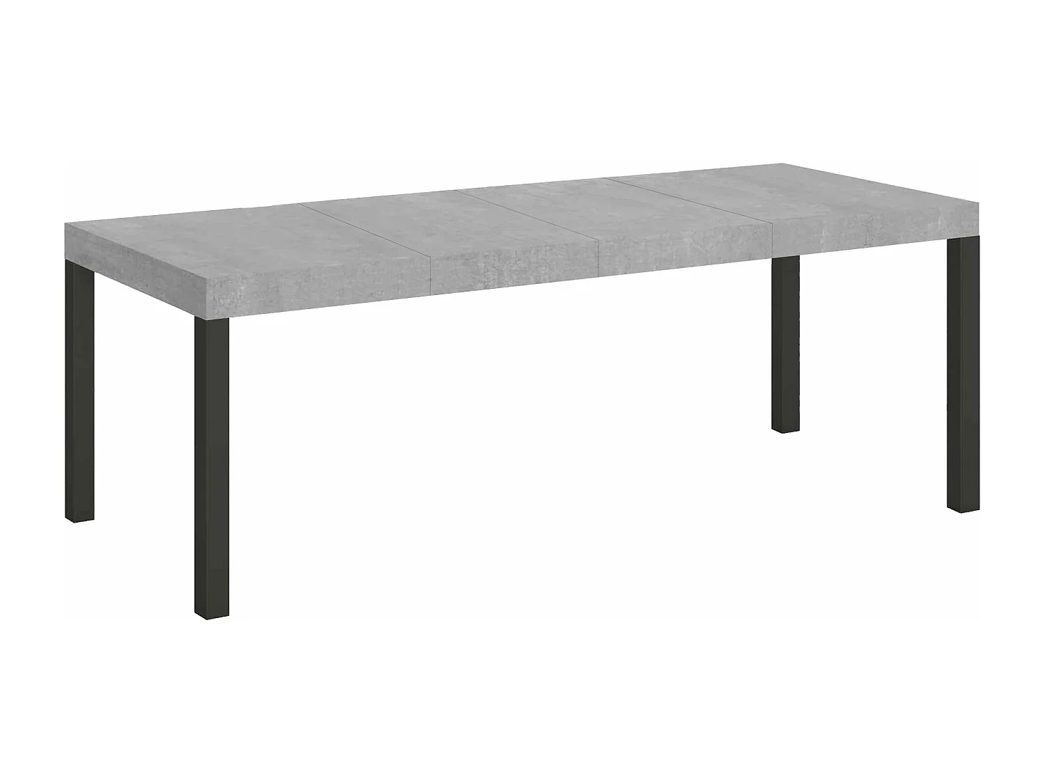Everyday Premium uitschuifbare tafel 200/304x90 cm beton antraciet poten