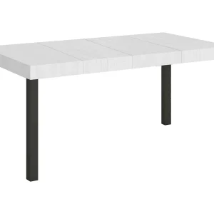 Everyday Premium uitschuifbare tafel 140/400×90 cm, wit essen, antraciet poten Everyday Premium uitschuifbare tafel 140/400×90 cm, wit essen, antraciet poten