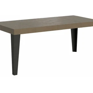 Flame Premium 120/224×90 cm uitschuifbare tafel in duifgrijs met antraciet poten
