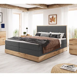 ELLI commodebed met elegant hoofdbord, ruime opbergmogelijkheden en modern design, Afmeting: 180×200 cm, Kleur: Grafiet ELLI commodebed met elegant hoofdbord, ruime opbergmogelijkheden en modern design, Afmeting: 180×200 cm, Kleur: Grafiet