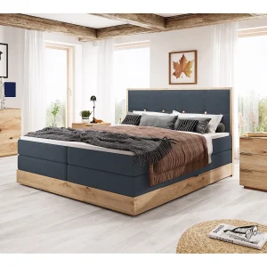 ELLI commodebed met elegant hoofdbord, ruime opbergmogelijkheden en modern design, Afmeting: 140×200 cm, Kleur: Blauw ELLI commodebed met elegant hoofdbord, ruime opbergmogelijkheden en modern design, Afmeting: 140×200 cm, Kleur: Blauw
