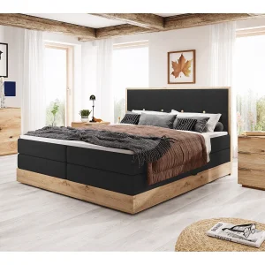 ELLI commodebed met elegant hoofdbord, ruime opbergmogelijkheden en modern design, Afmeting: 140×200 cm, Kleur: Zwart ELLI commodebed met elegant hoofdbord, ruime opbergmogelijkheden en modern design, Afmeting: 140×200 cm, Kleur: Zwart