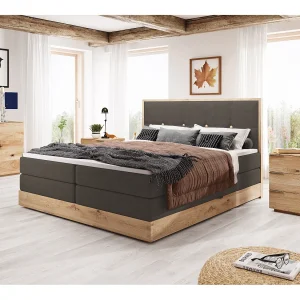 ELLI commodebed met elegant hoofdbord, ruime opbergmogelijkheden en modern design, Afmeting: 140×200 cm, Kleur: Donkergrijs ELLI commodebed met elegant hoofdbord, ruime opbergmogelijkheden en modern design, Afmeting: 140×200 cm, Kleur: Donkergrijs