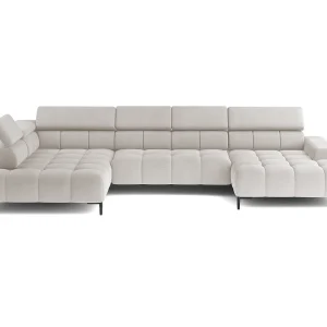 Ecksofa PLAZA-U Stof SOLAR Hoekbank Incl. Comfortabele Rugleuning Lang Links 216cm Kort Rechts 177cm U-Vorm 385x99x216cm ESCHEN Ecksofa PLAZA-U Stof SOLAR Hoekbank Incl. Comfortabele Rugleuning Lang Links 216cm Kort Rechts 177cm U-Vorm 385x99x216cm ESCHEN