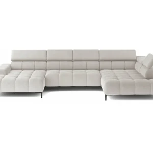 Ecksofa PLAZA-U Stof SOLAR Hoekbank Incl. Comfortabele Rugleuning Lang Rechts 216cm Kort Links 177cm U-Vorm 385x99x216cm ESCHEN Ecksofa PLAZA-U Stof SOLAR Hoekbank Incl. Comfortabele Rugleuning Lang Rechts 216cm Kort Links 177cm U-Vorm 385x99x216cm ESCHEN