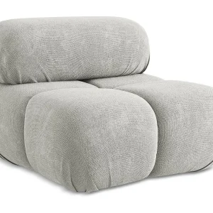 Fauteuil van Lichtgrijs chenille – LOKUA Fauteuil van Lichtgrijs chenille – LOKUA