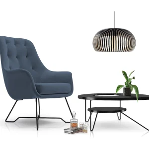 EZO Fauteuil Comfortabele Moderne Designerfauteuil Ergonomische Vulling Stabiele Poten PUR Schuim Comfort Stof 72x83x101cm BLAUW EZO Fauteuil Comfortabele Moderne Designerfauteuil Ergonomische Vulling Stabiele Poten PUR Schuim Comfort Stof 72x83x101cm BLAUW