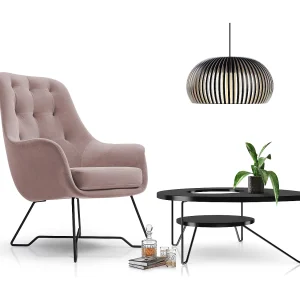 EZO Fauteuil Comfortabele Moderne Designerfauteuil Ergonomische Vulling Stabiele Poten PUR Schuim Comfort Stof 72x83x101cm POEDERROZE EZO Fauteuil Comfortabele Moderne Designerfauteuil Ergonomische Vulling Stabiele Poten PUR Schuim Comfort Stof 72x83x101cm POEDERROZE