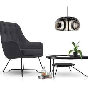 EZO Fauteuil Comfortabele Moderne Designerfauteuil Ergonomische Vulling Stabiele Poten PUR Schuim Comfort Stof 72x83x101cm GRAFIT EZO Fauteuil Comfortabele Moderne Designerfauteuil Ergonomische Vulling Stabiele Poten PUR Schuim Comfort Stof 72x83x101cm GRAFIT