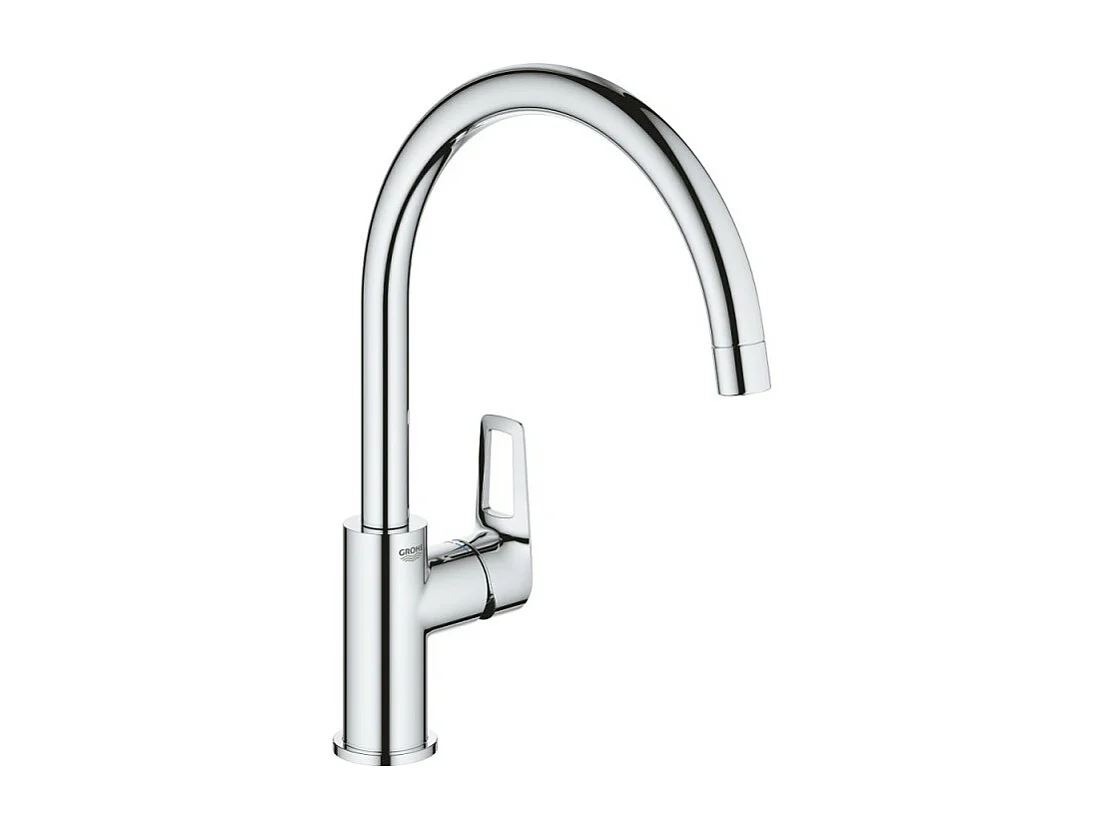 Eengreeps Keukenkraan BauLoop 31368001 - Hoge Zwenkuitloop - Chroom GROHE