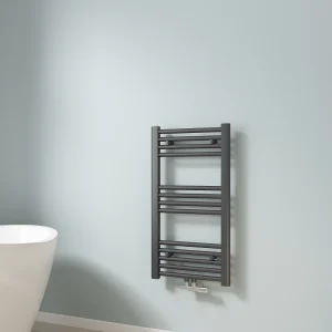 EMKE Handdoekradiator Warmwater, Centrale Aansluiting Handdoekradiator Anthraciet 75x40cm 244 Watt EMKE Handdoekradiator Warmwater, Centrale Aansluiting Handdoekradiator Anthraciet 75x40cm 244 Watt