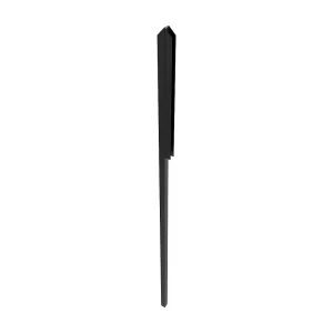 F-vormig eindprofiel in aluminium voor bovenraam – H130 cm – Zwart – TEMPA F-vormig eindprofiel in aluminium voor bovenraam – H130 cm – Zwart – TEMPA