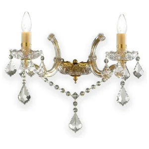 FLORIAN AP2, wandlamp van glas en kristal, ideale lux FLORIAN AP2, wandlamp van glas en kristal, ideale lux