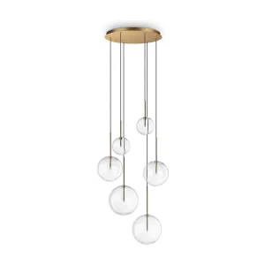 EQUINOXE SP6, gouden ophanging, ideal lux EQUINOXE SP6, gouden ophanging, ideal lux