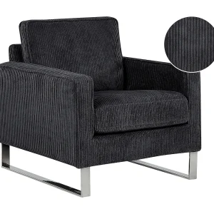 Fauteuil corduroy zwart VIND Fauteuil corduroy zwart VIND