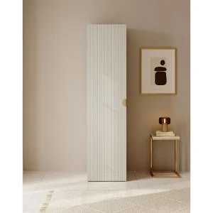 Eendeurskast met planken – 50 cm – greige – MOONIR Eendeurskast met planken – 50 cm – greige – MOONIR