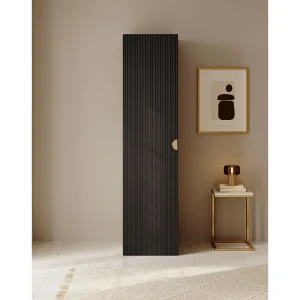 Eendeurskast met roede – 50 cm – zwart – MOONIR Eendeurskast met roede – 50 cm – zwart – MOONIR