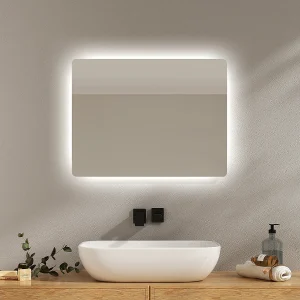 EMKE Badkamerspiegel LM09 – Frameloos – Anti Condens Douchespiegel – 3000K Warm/6500K Koud – Horizontaal/Verticaal Hangend – 45 x 60 CM EMKE Badkamerspiegel LM09 – Frameloos – Anti Condens Douchespiegel – 3000K Warm/6500K Koud – Horizontaal/Verticaal Hangend – 45 x 60 CM