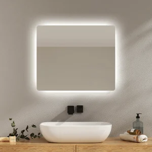 EMKE Badkamerspiegel LM09 – Frameloos – Anti Condens Douchespiegel – 3000K Warm/6500K Koud – Horizontaal/Verticaal Hangend – 50 x 60 CM EMKE Badkamerspiegel LM09 – Frameloos – Anti Condens Douchespiegel – 3000K Warm/6500K Koud – Horizontaal/Verticaal Hangend – 50 x 60 CM