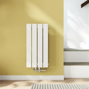 EMKE Radiator – Plat Design – Glanzend Wit – 60×30 cm – 233 W – Kolomradiator Vertical – Verwarming voor Alle Ruimtes