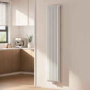 EMKE Design Radiator – D-Vormig – Glanzend Wit – 180×35 cm – 1611 W – Centrale Verwarming Alle Ruimtes