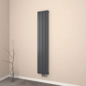 EMKE Radiator – Plat Design – Mat Zwart – 160×30 cm – 557 W – Kolomradiator Vertical – Verwarming voor Alle Ruimtes