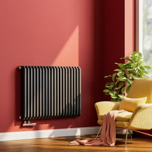 EMKE Design Radiator – D-Vormig – Mat Antraciet – 60×84 cm – 1383 W – Centrale Verwarming Alle Ruimtes