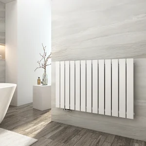 EMKE Radiator – Plat Design – Glanzend Wit – 63×100 cm – 730 W – Kolomradiator Vertical – Verwarming voor Alle Ruimtes