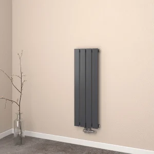 EMKE Radiator – Plat Design – Mat Zwart – 90×30 cm – 403 W – Kolomradiator Vertical – Verwarming voor Alle Ruimtes