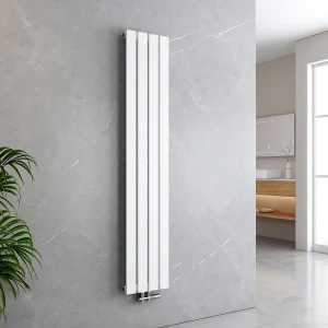 EMKE Radiator – Dubbel-Laags Plat – Glanzend Wit – 160×30 cm – 889 W – Kolomradiator Vertical – Verwarming voor Alle Ruimtes