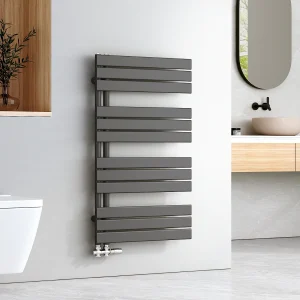 EMKE Handdoekradiator – Plat Design – Mat Antraciet – 104×60 cm – Verwarming Badkamer