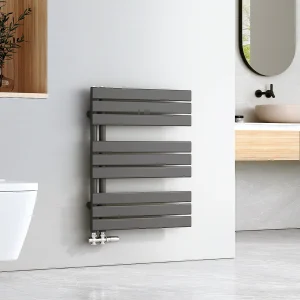 EMKE Handdoekradiator – Plat Design – Mat Antraciet – 76×60 cm – Verwarming Badkamer EMKE Handdoekradiator – Plat Design – Mat Antraciet – 76×60 cm – Verwarming Badkamer