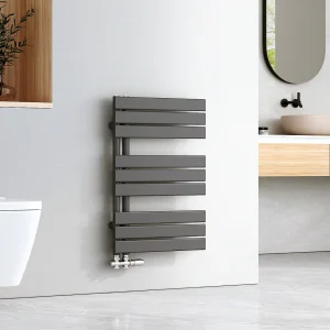 EMKE Handdoekradiator – Plat Design – Mat Antraciet – 76×50 cm – Verwarming Badkamer EMKE Handdoekradiator – Plat Design – Mat Antraciet – 76×50 cm – Verwarming Badkamer