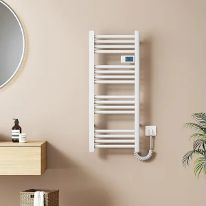 EMKE Elektrische Handdoekradiator – Met Smart Thermostaat – Glanzend Wit – 96×40 cm – 300W – Badkamer Radiator – Elektrische Radiator EMKE Elektrische Handdoekradiator – Met Smart Thermostaat – Glanzend Wit – 96×40 cm – 300W – Badkamer Radiator – Elektrische Radiator