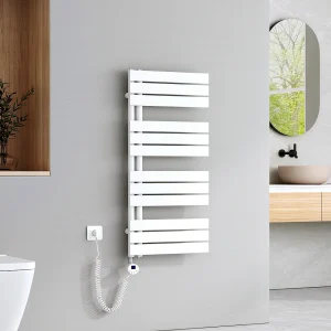 EMKE Elektrische Handdoekradiator – Glanzend Wit – 104×50 cm – 600W – Badkamer Radiator EMKE Elektrische Handdoekradiator – Glanzend Wit – 104×50 cm – 600W – Badkamer Radiator