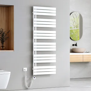 EMKE Elektrische Handdoekradiator – Glanzend Wit – 160×60 cm – 1000W – Badkamer Radiator EMKE Elektrische Handdoekradiator – Glanzend Wit – 160×60 cm – 1000W – Badkamer Radiator