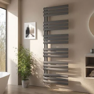 EMKE Handdoekradiator, zijaansluiting, Antraciet, 174 x 60 cm, 408 Watt EMKE Handdoekradiator, zijaansluiting, Antraciet, 174 x 60 cm, 408 Watt